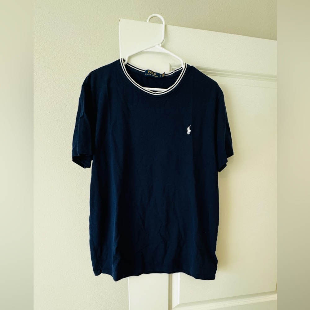 Ralph Lauren Dark Blue Tee with White Accents
